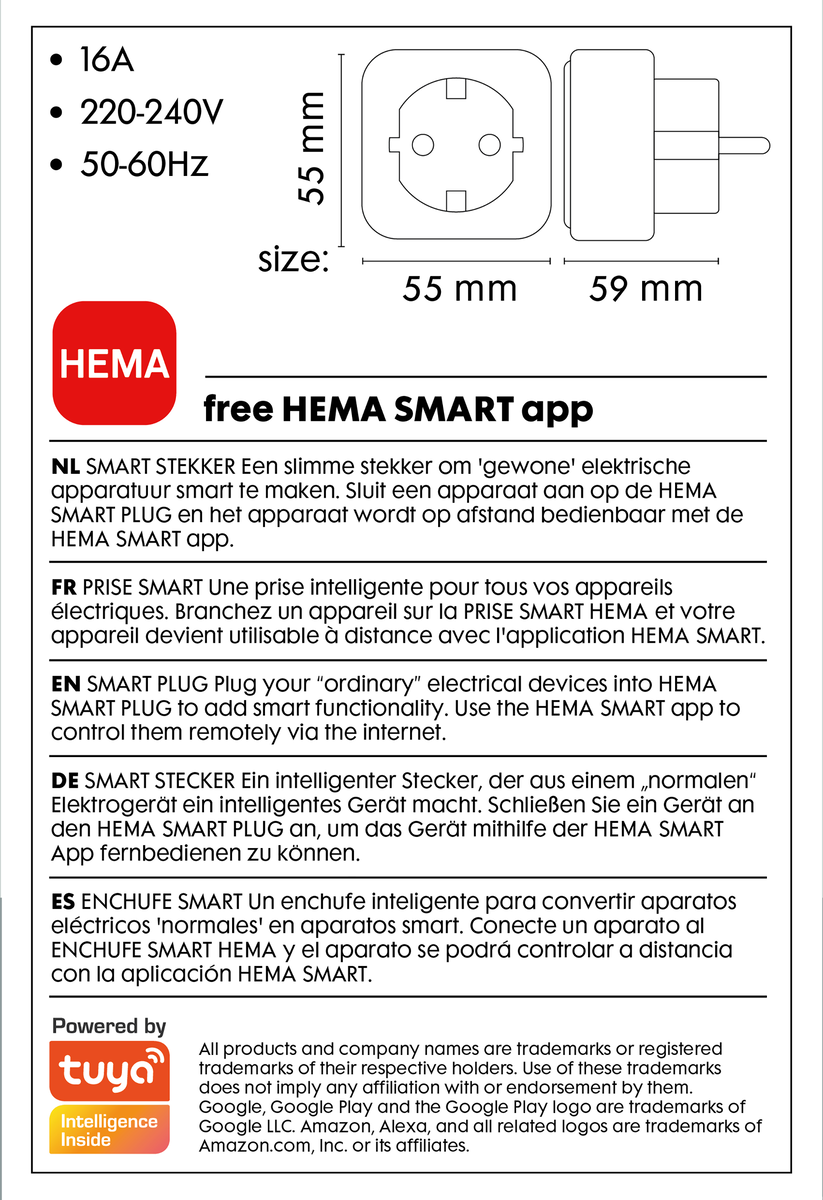 smart WIFI stekker - 20000036 - HEMA