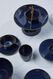 mok 8 cm - Porto - reactief glazuur - donkerblauw - 9602223 - HEMA