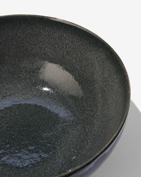 schaal - 26 cm - Porto - reactief glazuur - zwart - 9602037 - HEMA