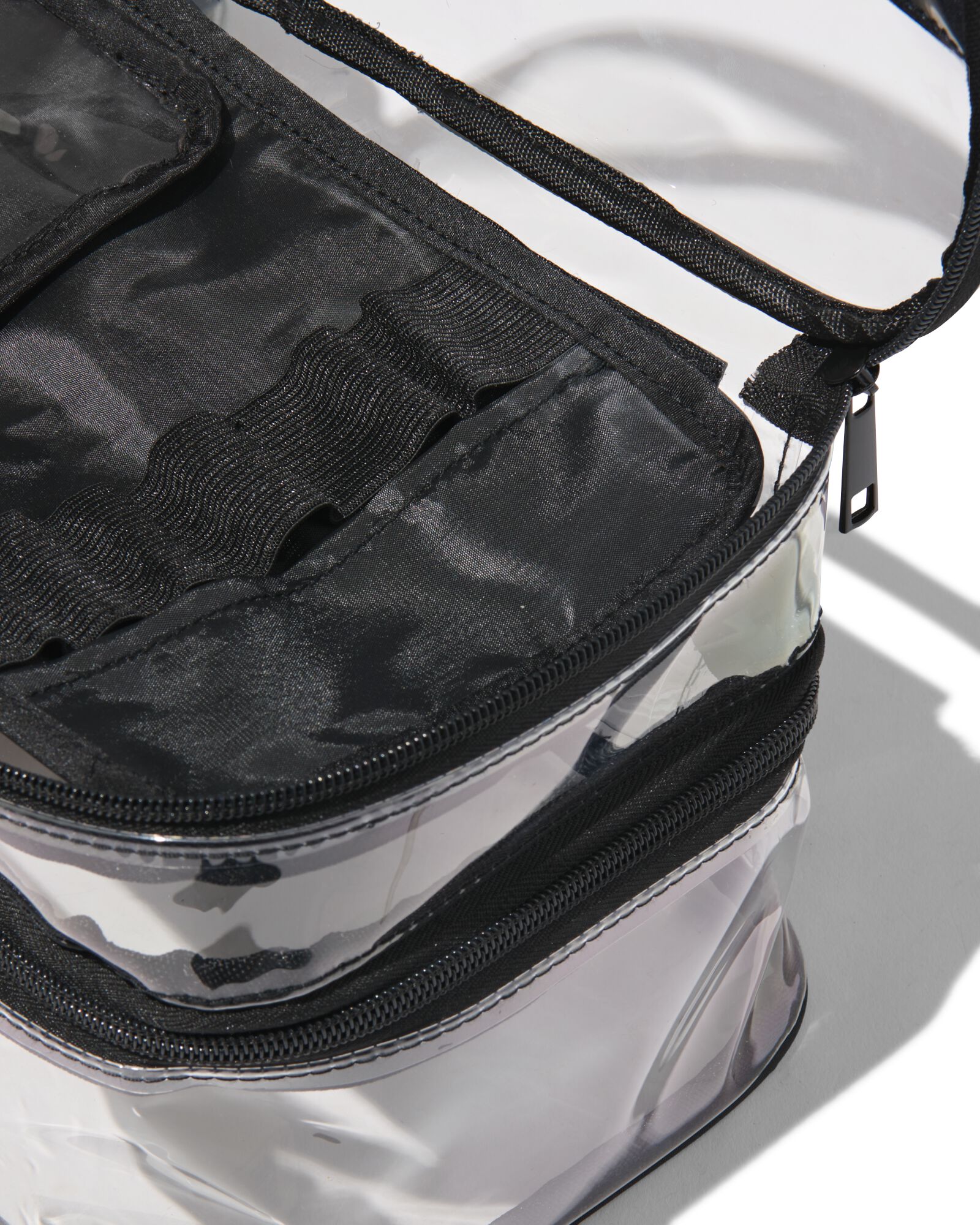 beautycase met organizer transparant 17x25x15 - 11890621 - HEMA