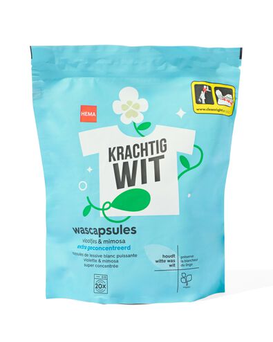 wascapsules wit eco viooltjes en mimosa - 20 stuks - 20520072 - HEMA wascapsules wit eco viooltjes en mimosa - 20 stuks - 20520072 - HEMA