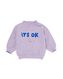 baby sweater 'it's ok' paars 86 - 33193345 - HEMA