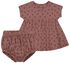 newborn kledingset jurk en pofbroek met kersen roze - 1000027314 - HEMA