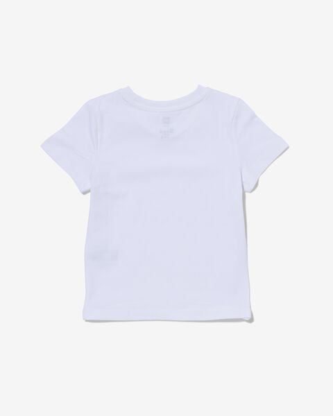 kinder t-shirts biologisch katoen - 2 stuks wit - 1000019367 - HEMA