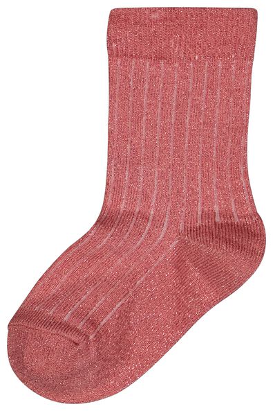 kinder sokken met katoen en glitters - 5 paar multi 31/34 - 4380083 - HEMA