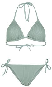 dames triangel bikini - kreukelrib mintgroen mintgroen - 1000027483 - HEMA
