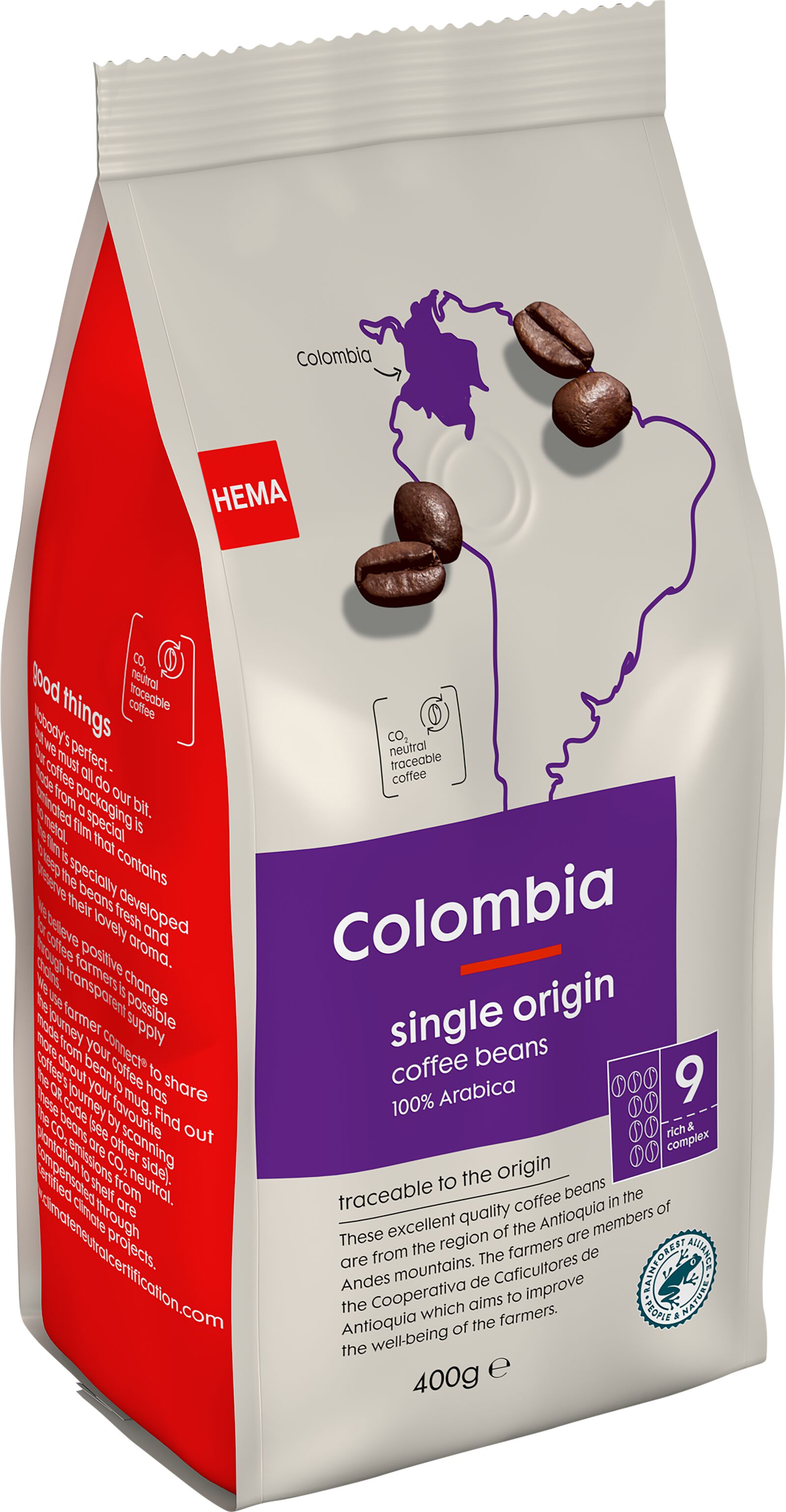 koffiebonen Colombia 400gram - 17170012 - HEMA
