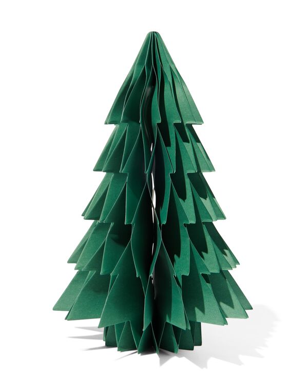 papieren kerstboom groen 35x22 - 25180064 - HEMA