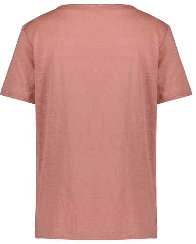 dames t-shirt linnen roze - 1000024306 - HEMA