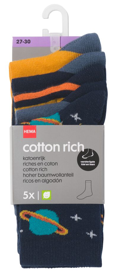 kinder sokken met katoen - 5 paar - 4360054 - HEMA