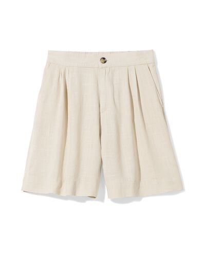 dames korte broek Selma met linnen zand zand - 36200340SAND - HEMA