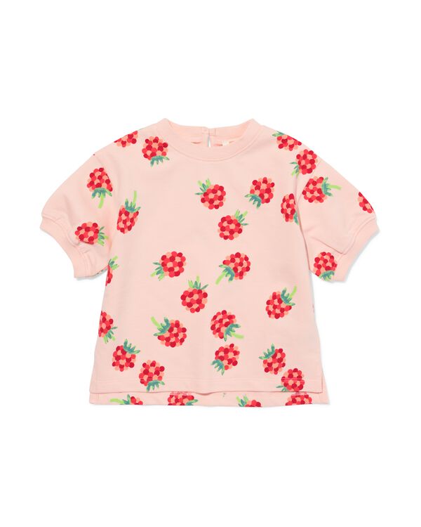 baby sweatshirt framboos  lichtroze lichtroze - 33012770LIGHTPINK - HEMA
