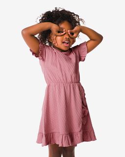 Kinder Jurk Met Ruffles Roze (roze)