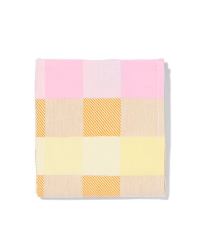 theedoek 65x65cm katoen tompouce roze - 5440015 - HEMA