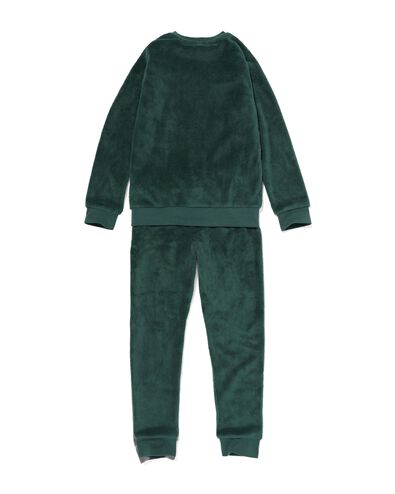kinder pyjama fleece abstract groen - 23020480GREEN - HEMA