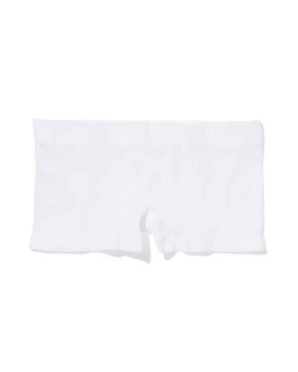 damesboxer naadloos rib wit wit - 21900175WHITE - HEMA