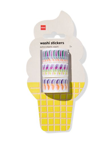 washi stickers op rol - 3 stuks - 14144401 - HEMA