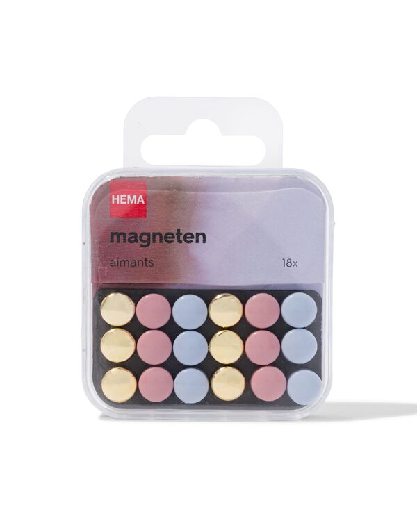 mini magneten Ø1cm - 18 stuks - 14490042 - HEMA