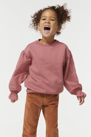 kindersweater met ajour mouwen roze roze - 1000029025 - HEMA