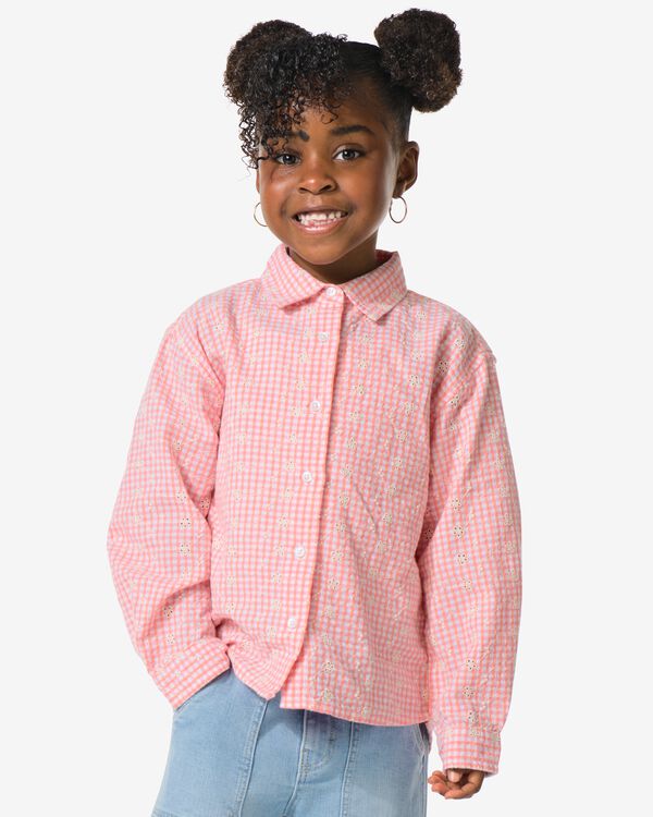 kinderblouse broderie beige beige - 30894203BEIGE - HEMA