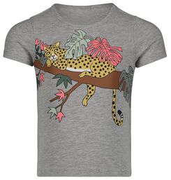 kinder t-shirt met tijger grijsmelange grijsmelange - 1000027489 - HEMA
