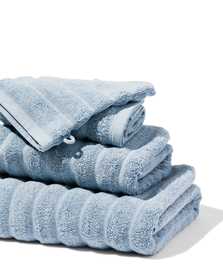 handdoek zware kwaliteit structuur donkergrijs blauw blauw - 1000024219 - HEMA