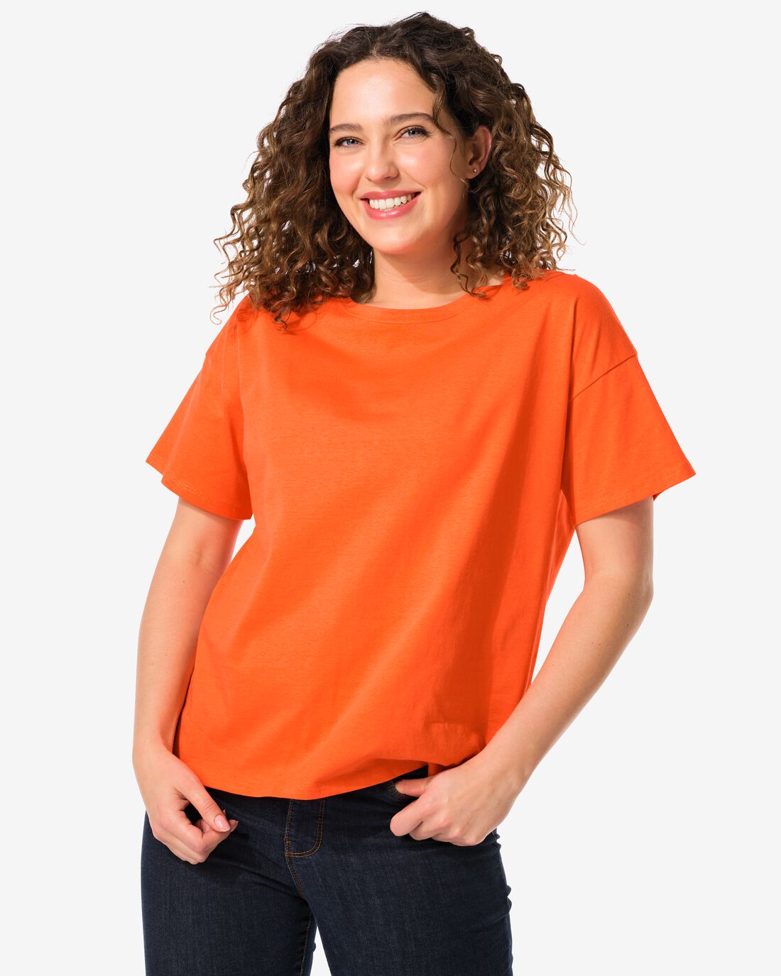 HEMA Dames T-shirt Oranje (oranje)