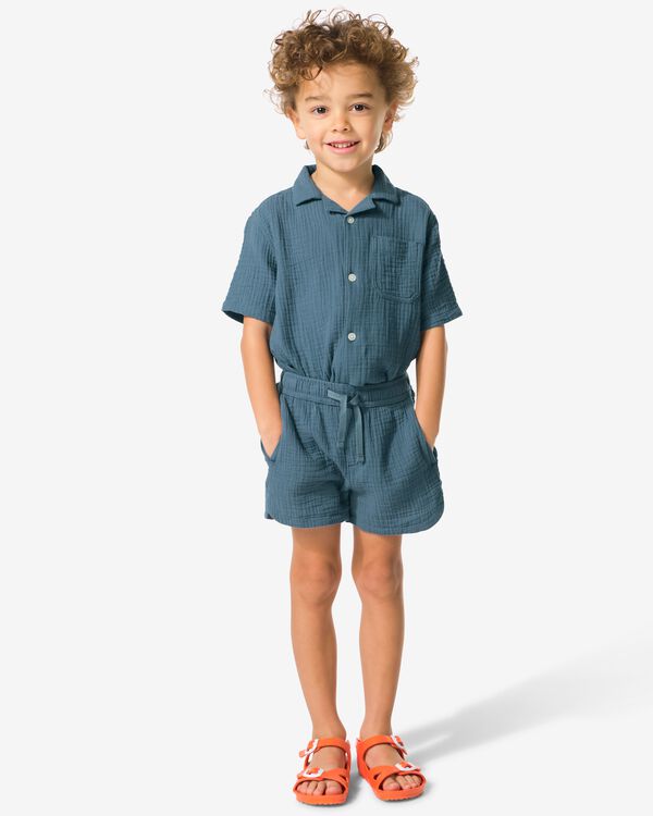 kinder korte broek  blauw blauw - 30793123BLUE - HEMA