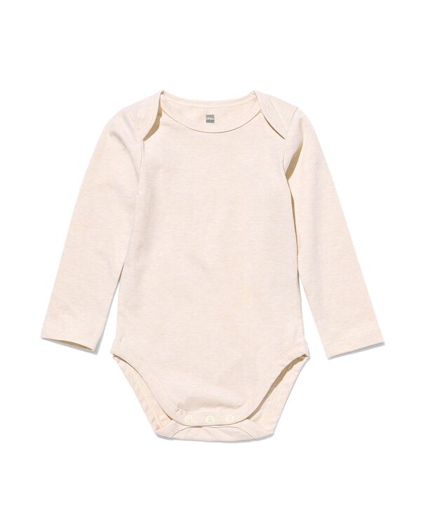 baby romper met stretch  beige beige - 33314930BEIGE - HEMA