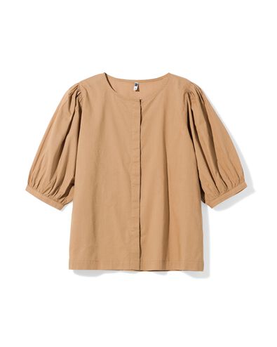 damesblouse Sophie  middenbruin middenbruin - 36200360MIDBROWN - HEMA