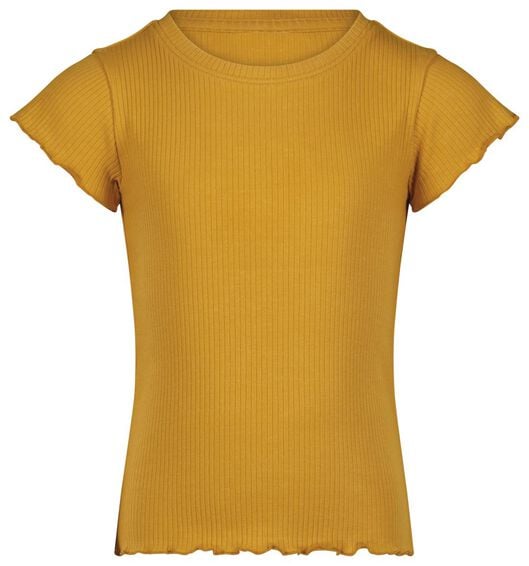 kinder t-shirt rib geel - 1000024388 - HEMA