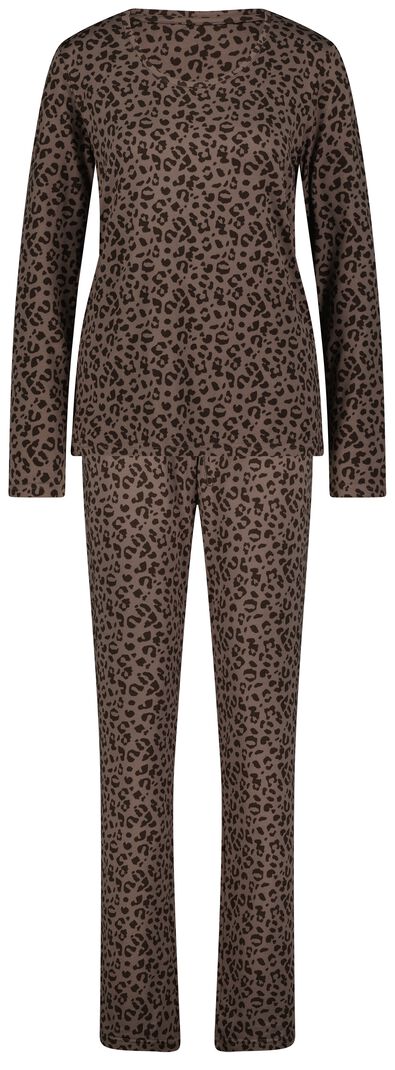 dames pyjama micro mauve - 1000028621 - HEMA