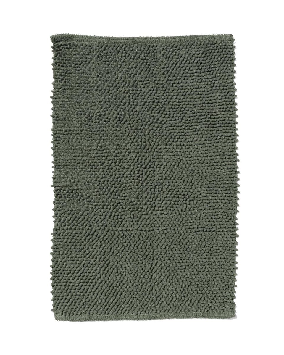 badmat 50x80 chenille groen - 5270017 - HEMA