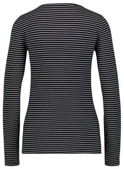 dames t-shirt strepen zwart/wit S - 36328361 - HEMA
