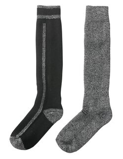 Heren Skisokken - 2 Paar Zwart (zwart)