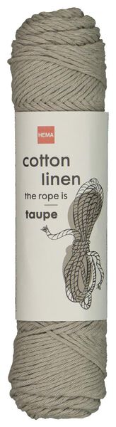 brei en haakgaren katoen/linnen 50gr/83m taupe taupe cotton linen - 1400199 - HEMA