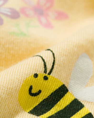 kinder nachthemd katoen bijen geel 122/128 - 23041683 - HEMA