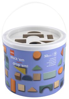 Blokkenset Hout 50-delig