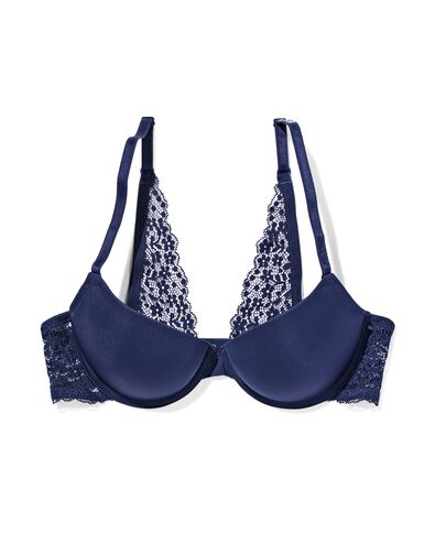 voorgevormde push-up beugel bh donkerblauw - 21870001DARKBLUE - HEMA