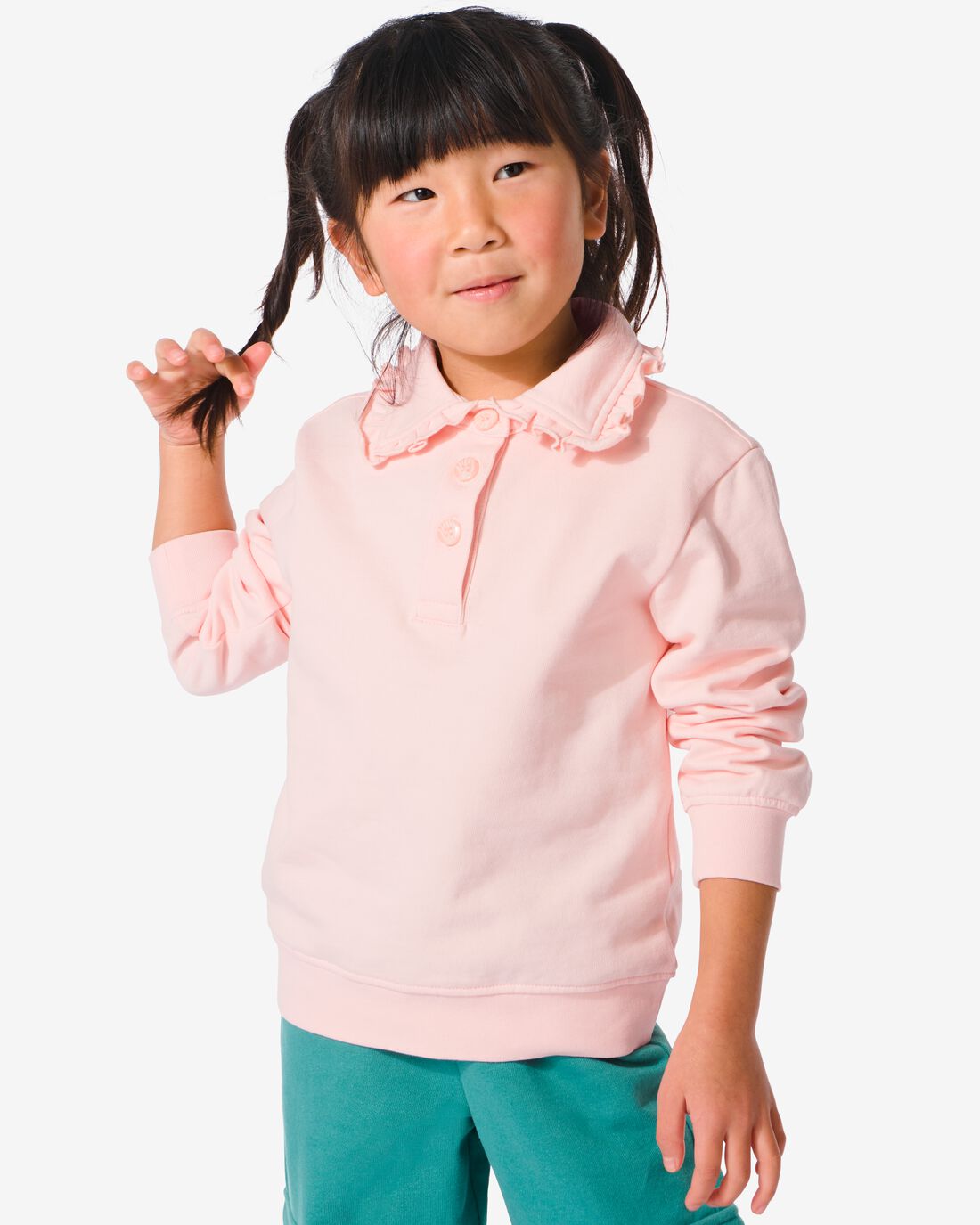 HEMA Kindersweater Met Polokraag Perzik (perzik)