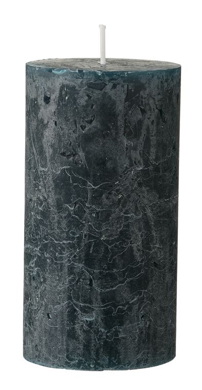 rustieke kaars - 13 x 8  cm - donkergroen donkergroen 7 x 13 - 13501867 - HEMA