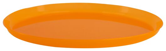 Werkwijze vat warm plastic borden herbruikbaar Ø22.5cm oranje - 4 stuks - HEMA