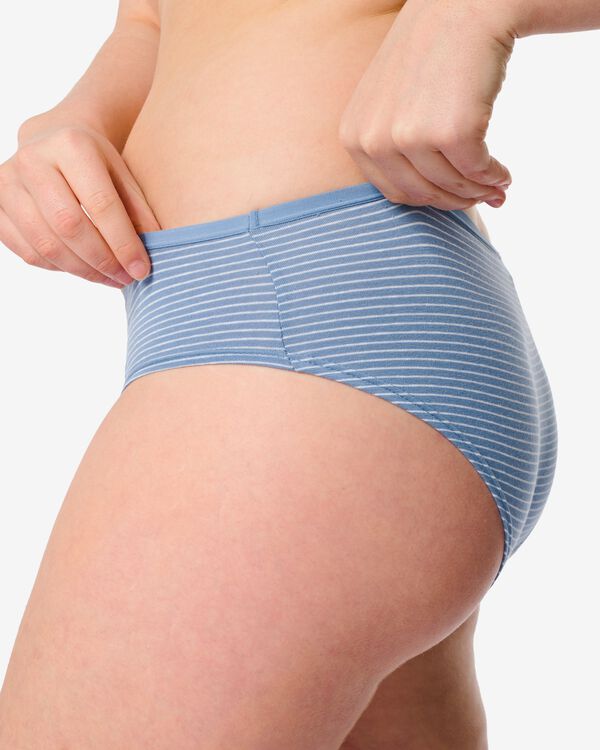 dameshipster katoen - 2 stuks blauw blauw - 1000030318 - HEMA