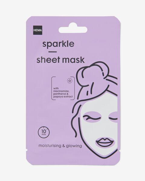 sheet gezichtsmasker sparkle - 17800042 - HEMA
