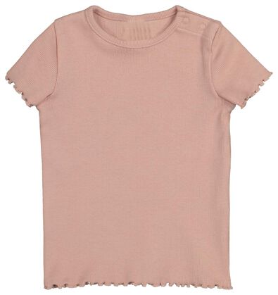baby t-shirt rib 2 stuks roze - 1000022324 - HEMA