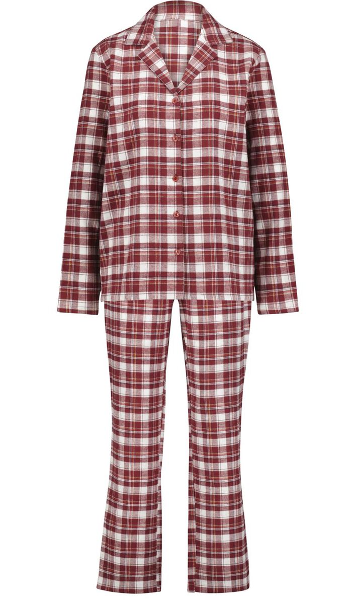 Dankzegging Afstudeeralbum jeans dames pyjama flanel met lurex rood - HEMA
