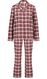 dames pyjama flanel met lurex rood - 1000025829 - HEMA
