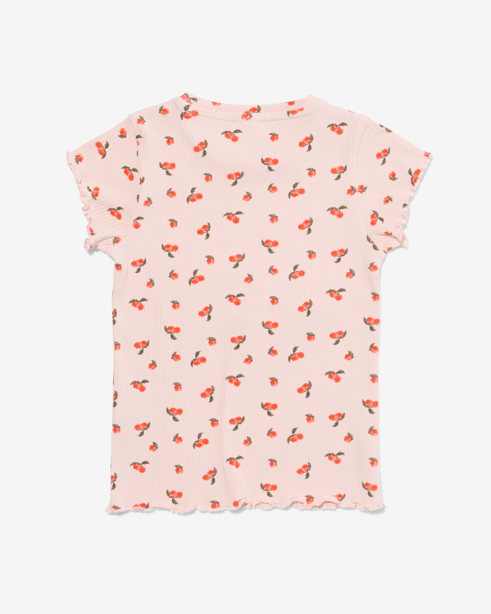 kinder t-shirt met ribbels roze 86/92 - 30892673 - HEMA