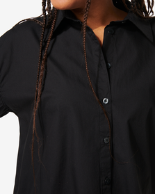 dames blouse poplin India zwart zwart - 1000028865 - HEMA