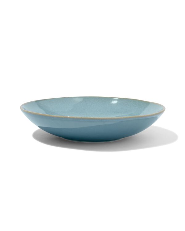 diep bord Ø23cm Porto reactief glazuur blauw - 9602023 - HEMA